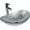 Silver, variant on PULUOMIS Vessel Sink and Faucet Combo Bath Sinks with Mounting Ring and Pop Up Drain Round Bowl Basin Brown