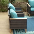 thumbnail image 5 of Sophia & William Wicker Patio Conversation Sofa Chairs Set of 2, Turquoise, 5 of 7