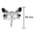 thumbnail image 4 of Whimsical Dragonfly Black Onyx Inlay Wings .925 Sterling Silver Ring - 7, 4 of 5