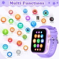 thumbnail image 3 of SHANNA Smart Watch for Kids with GPS 4G HD Touchscreen Watch with Phone GPS Tracker Real-Time Location SOS Video Call Voice Chat Camera for Boys Girls Gift, Purple, 3 of 9