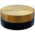 thumbnail image 3 of Meridian Furniture Sun Brushed Gold Top Coffee Table with Matte Black Base, 3 of 4