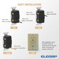 thumbnail image 7 of GFCI Outlet 15 Amp, Self-Test GFCI Electrical Outlet with Thinner Design, TR Tamper Resistant GFCI Receptacle, Ground Fault Circuit Interrupters with Wall Plate, UL Listed, Lvory 2PC, 7 of 7