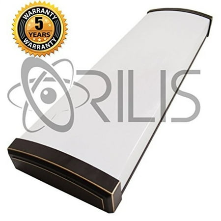 Orilis Elegant Oil Rubbed Bronze 4 Ft 2 Light 48 Watt Decorative Wraparound Flush Mount Ceiling Fixture With 6 000 Lumens 5000k