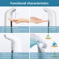 thumbnail image 4 of CHUANK Automatic Soap Dispenser Touchless Sensor Hands Free Soap Dispenser Battery Operated Soap Dispenser 400ml Pump Electronic Drippy Liquid Soap Dispensers for Kitchen Bathroom, 4 of 9