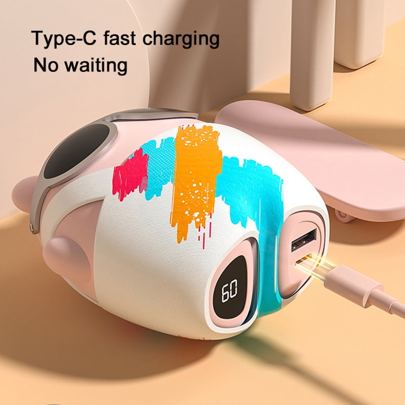 TAZAG cute cartoon skateboard bear rechargeable hand warmer, mobile power supply, portable pocket hand warmer, holiday gift