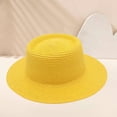 thumbnail image 2 of BODOAO Straw Hat with Ribbon Summer Hats for Women Big Sun Hat Oversized Sun Hat Wide Brimmed Hats for Women Wide Brim Derby Hats for Women Sunshade Hats Upf 50+ Uv Sun Protection Cute Hat Yellow, 2 of 4