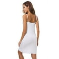 thumbnail image 2 of EaseWay Women's Basic Adjustable Spaghetti Strap Cami Under Mini Dress White, 2 of 3