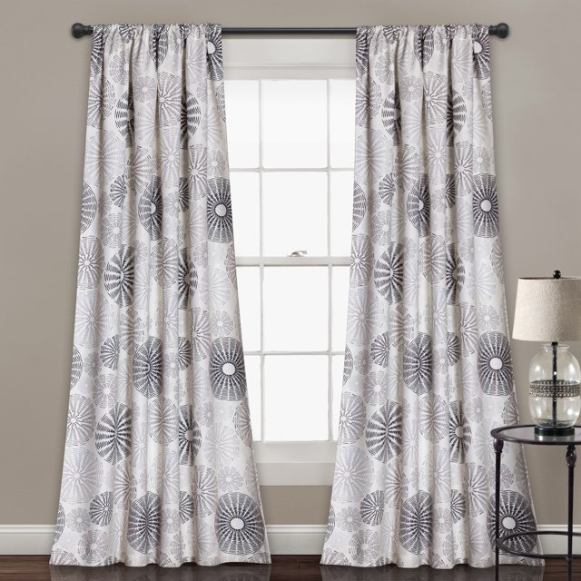 Juego de cortina de ventana de oscurecimiento de habitación de c韗culos m鷏tiples carbón / gris 52x84 Half Moon 16T000888