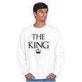 thumbnail image 5 of King Queen Matching Sets His Hers Men's Crewneck Sweatshirt Brisco Brands L, 5 of 7