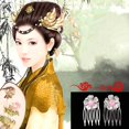 thumbnail image 2 of 2 Pinzas para El Cabello Soledad deslizantes de Flor China Rosado, 2 of 10