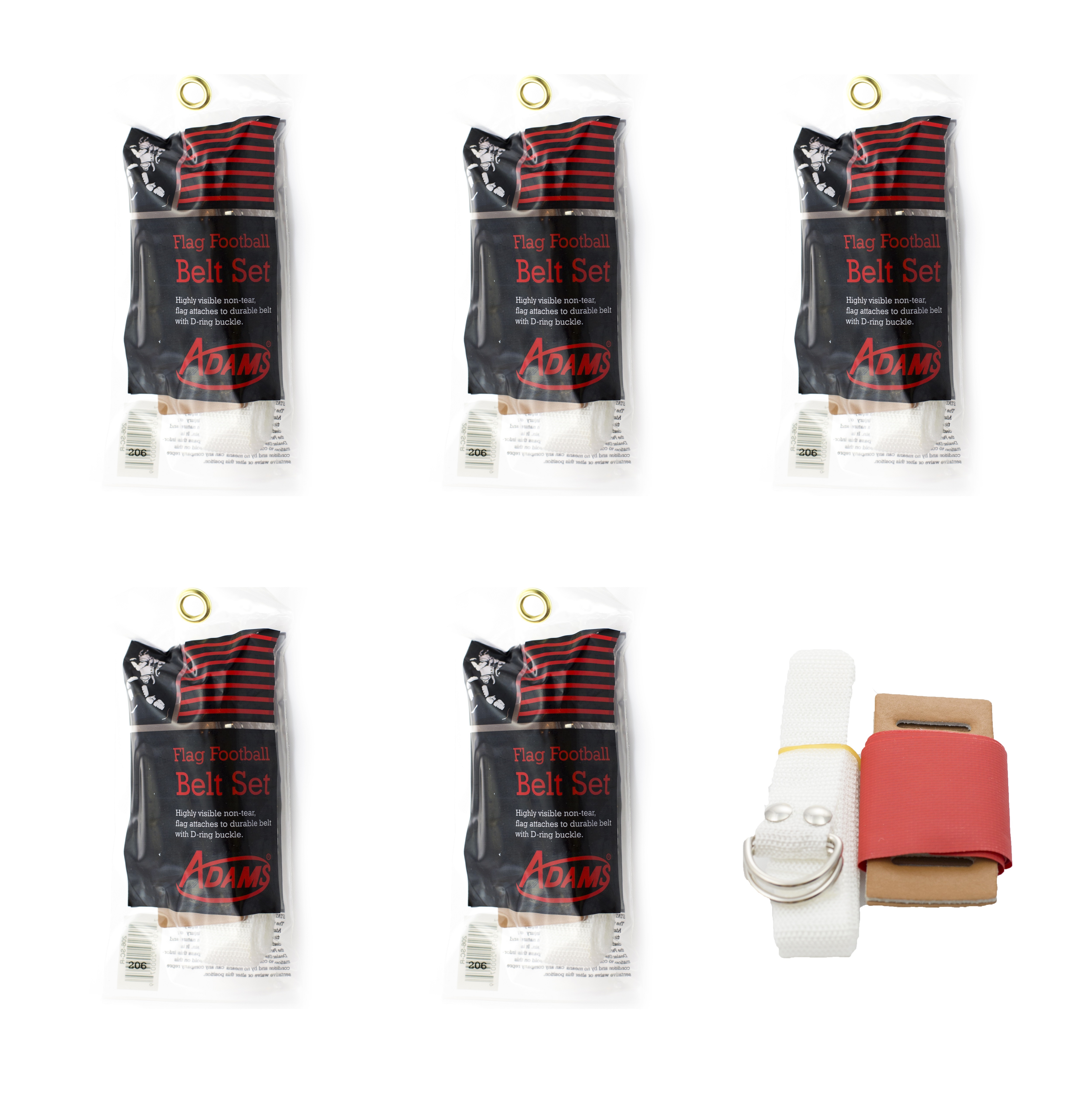 6 Red Flag Football Belt Sets Kids Adults Recreation Outdoor Activity Fun Game