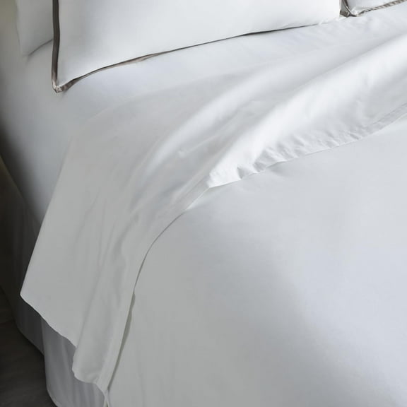 Westin Hotel Flat Sheet - 310 Thread Count - Soft, Breathable Cotton & Tencel Plus Lyocell Sheets - Top Sheet - White - Queen (88" x 104")