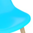 thumbnail image 5 of vidaXL Dining Chairs 4 pcs Blue Plastic, 5 of 5