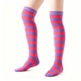 thumbnail image 4 of Girl Thigh Length Striped Socks Kids Breathable Long Sock Breathable Stretch Fabric Lively Styles Whole Season Wear, 4 of 8