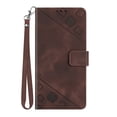 thumbnail image 3 of Tarise Phone Case for Samsung Galaxy S23+ 5G, Premium PU Leather Card Holder Wrist Strap Magnetic Closure Flip Stand Function TPU Interior Book Cover for Samsung S23 Plus 5G Wallet Case, Brown, 3 of 7