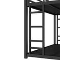 thumbnail image 3 of Netrum Metal Twin XL over Queen Bunk Bed for Teens and Adults,Noise Reduced/No Box Spring Needed,Black, 3 of 7