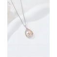 thumbnail image 6 of CACA LADY Father Daughter Necklace 925 Sterling Silver Daughter Necklace from Dad Moonstone Mother's Day Jewelry, 6 of 6