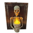 thumbnail image 5 of IMossad Framed 3D Skeleton Torso Holding Candle, Skull Photo Frame Candle Light, Halloween Resin Wall Decor, 3D Skeleton Picture Frame with Candle Light, 5 of 9