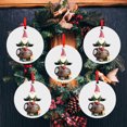 thumbnail image 1 of Fiudx Divertido Colgante de Papá Noel, Adorno de Pvc para Árbol de Navidad, Diseño Impreso a Doble Cara, Ideal para Fiestas, Ideal para Bolsos y Ropa, 8 Cm de Diámetro., 1 of 1