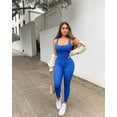 thumbnail image 3 of Women's Yoga Ribbed One Piece Tank Tops Rompers Sleeveless Exercise Jumpsuits, 3 of 6