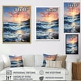 thumbnail image 4 of Designart "Tranquil Horizons At Beach Sunrise I" Ocean Floater Framed Wall Art Prints, 4 of 5