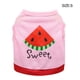 thumbnail image 3 of Billuyoard Ropa Camisa Chalecos de algodón de verano Sudaderas con capucha de letras de sandía Disfraces impresos Chaqueta elástica redonda Perros Ropa para mascotas Rosado rojo С Billuyoard PT003726-07B, 3 of 6