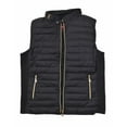 thumbnail image 1 of Women's Puffer Vest Quilted Lightweight Gilet Padded Bubble With Fleece Lining Black Small, 1 of 3