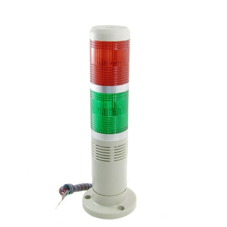 Red Green Industrial Tower Lamp Buzzer Alarm Warning Stack Light 24V DC