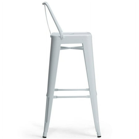 Simpli Home - Rayne 30 inch Metal Bar Stool (Set of 2) - White
