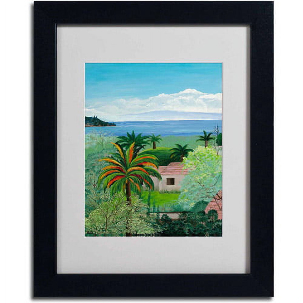 Trademark Fine Art "Costa Rican Beach" Canvas Art by Anonymous, Black Frame