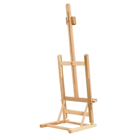 Wildnix Adjustable Wooden Easel Stand, Beech Wood Floor Stand with Adjustable Height and Angles, Perfect for Painting, Drawing, and Artwork Display