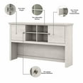 thumbnail image 6 of Bush Furniture Yorktown 60" W L Shaped Desk with Hutch, Off-White, 6 of 7