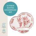 thumbnail image 4 of The Pioneer Woman Agatha 12-Piece Stoneware Dinnerware Set, Red, 4 of 12