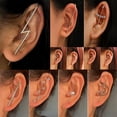 thumbnail image 4 of Ear Crawler Hook Earring Creative Ear Wrap Climber Earring Ear Cuff for Women, 4 of 7
