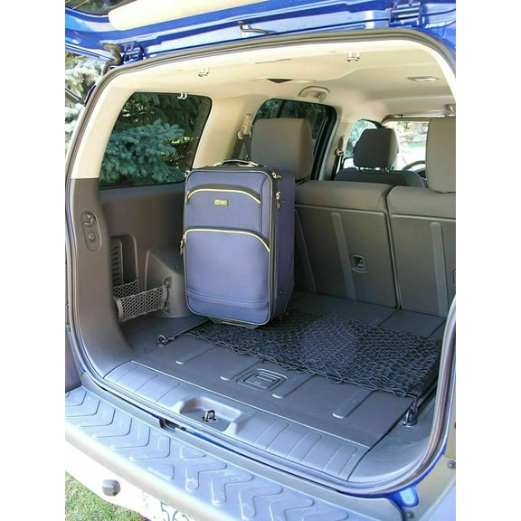 EACCESSORIES EA Rear Trunk Organizer Cargo Net for Nissan Xterra 2005-2015 – Floor Style Cargo Net for SUV – Premium Mesh Elastic Car Trunk Organizer Vehicle Carrier Storage – Compatible with Xterra