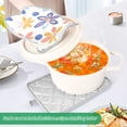 thumbnail image 3 of Yayeee Pot Holders Kitchen Heat Resistant with Pocket 7"x9.8" Cotton Oven Cooking Hot Pads, Blue Retro Flower, 3 of 7
