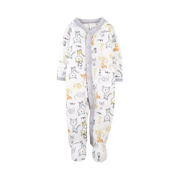 Mameluco Baby Creysi One For You Unisex 12M Estampado Gatos Gris