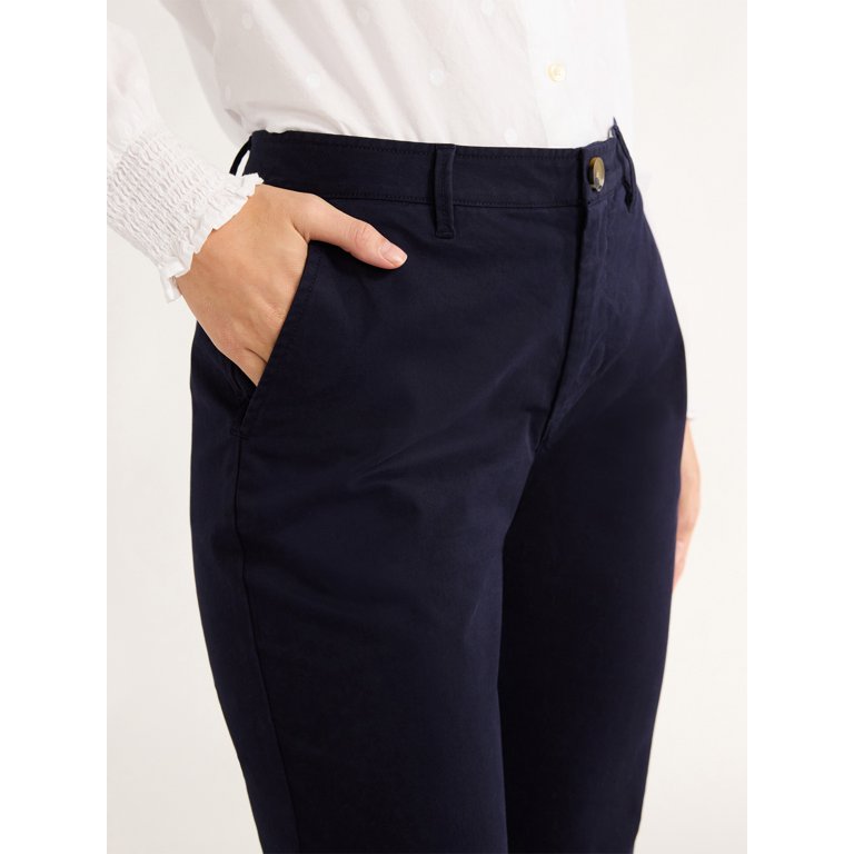 Free Assembly Women's Mid Rise Slim Straight Chino Pants