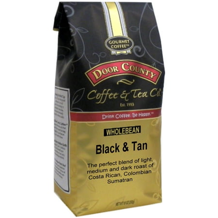 Door County Coffee Black and Tan 10oz Whole Bean Specialty