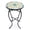 Floral, variant on 21" Round Mosaic Side Table & Plant Stand, Decorative Ceramic Tile Top Accent Table for Indoor & Outdoor Use, Modern Floral Patio Furniture for Porch, Entryway, Garden & Living Room