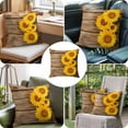thumbnail image 6 of Rustic Throw Pillow Cover Sunflowers Wood Grain Texture Vintage Pastoral Cotton Linen Cushion Cover Throw Pillow Case with Invisible Zipper for Couch Sofa Bed Chair Car 18x18 Inch, 6 of 9
