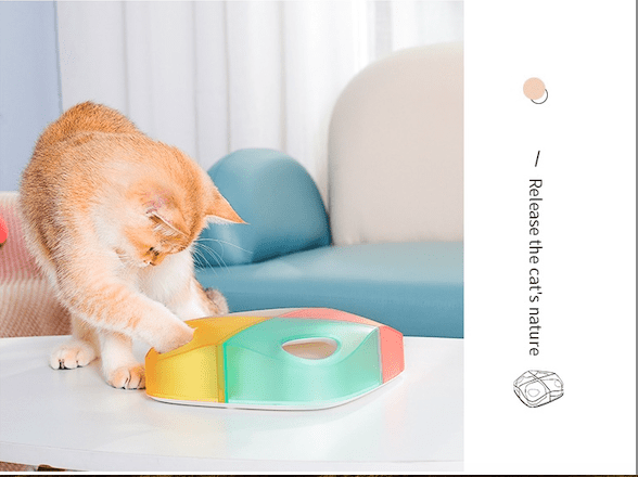 Barkwow Interactive Cat Toy with Touch Sensor, A I Auto Play Mode, USB-C Charging, Colorful Feather Hide and Seek Chase Game