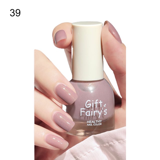 Flmtop 10ml Nail Polish Baking-Free Water-Based Multiple Colors Matte Solid Color Hybrid Varnish Manicure Lacquer for Female