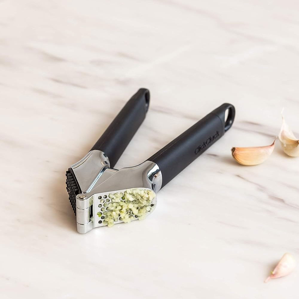 Click Clack Garlic Press | Grey/Chrome