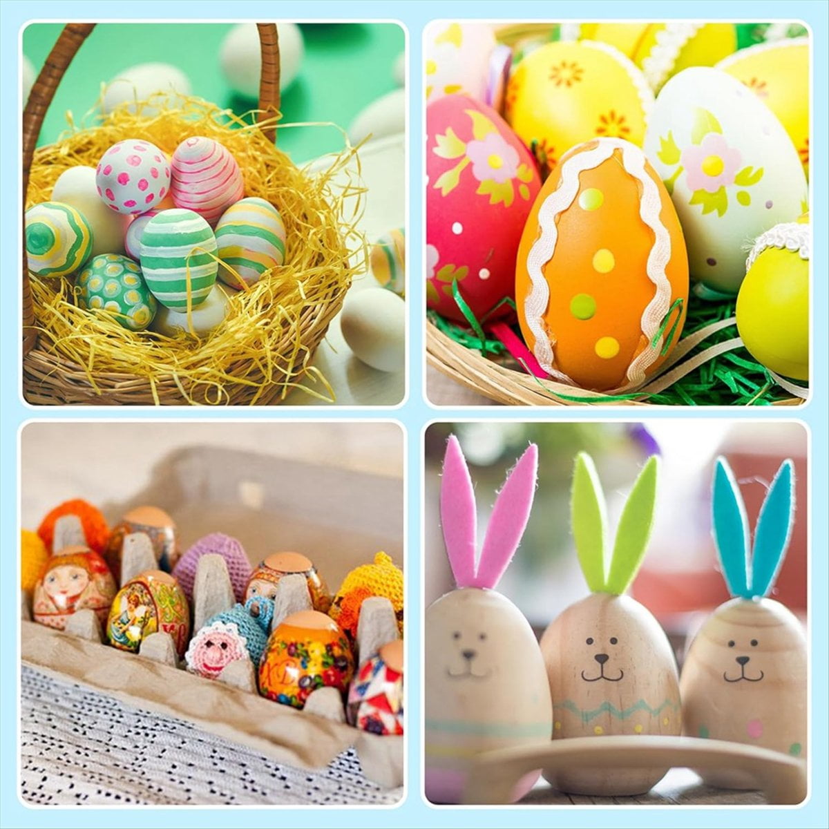 12 Pcs Wooden Eggs Painted Fake Easter Eggs Unpainted Fake Wooden Eggs for Crafts,Easter Decoration Wood Color