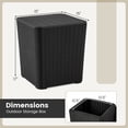 thumbnail image 3 of Zaverox Outdoor Resin Storage Side Table with Removable Lid and Wicker-Woven Accent for Patio, Deck, or Balcony, 3 of 9