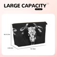 thumbnail image 4 of Toiletry Bag, White Black Sheep skull Leather Waterproof Travel Makeup Cosmetic Bag Organizer, Large Capacity Toiletry Bag for Travel Size Toiletries, Skin Care Bag for Women, 4 of 8