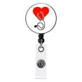 thumbnail image 2 of Nurse Badge Reel, Funny Badge Holder, Cute Retractable Badge Reels with ID Card Clip, Cardiac Medical Assistant for Hospital Office, Nursing Accessories School Gifts, 2 of 9