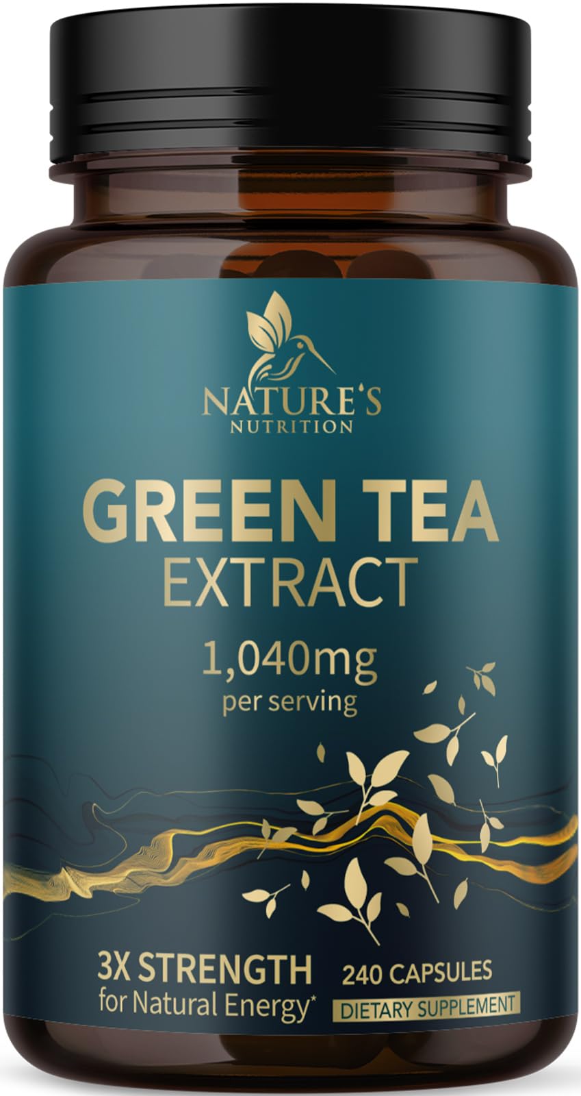Nature's Green Tea Extract Pills 98 Standardized EGCG 1000mg 3X