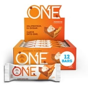ONE Protein Bars, Pumpkin Pie, Gluten Free Protein Bars with 20g Protein and only 1g Sugar, Guilt-Free Snacking for High Protein Diets, 2.12 oz (12 pack)
